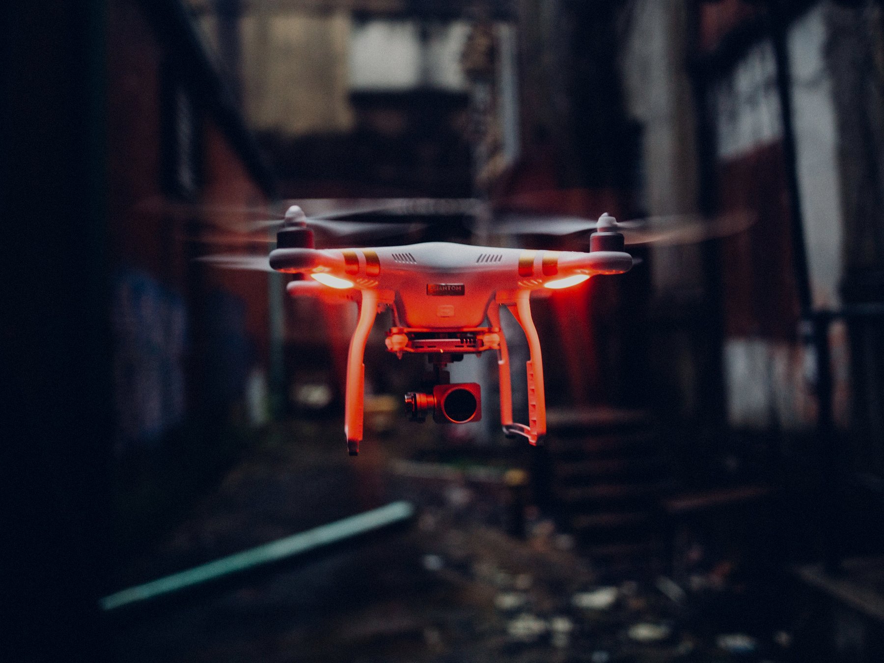 UAV operating in an industrial environment